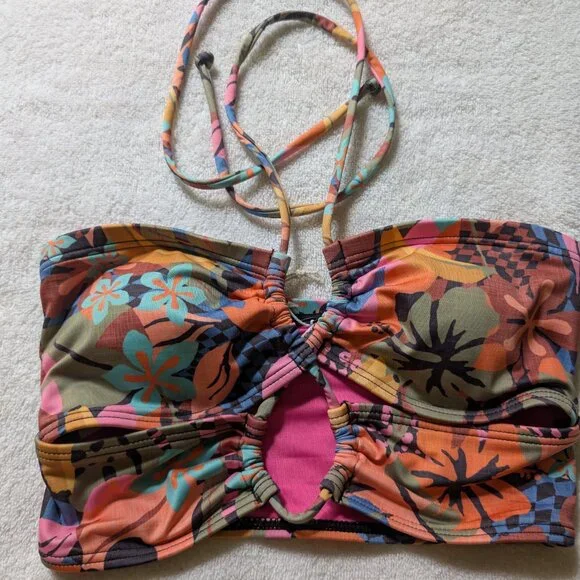 Billabong Mamacita Koko Bikini Top – Multicolor Women’s Small NWT - Picture 8 of 11